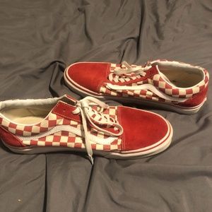 Red checkered vans